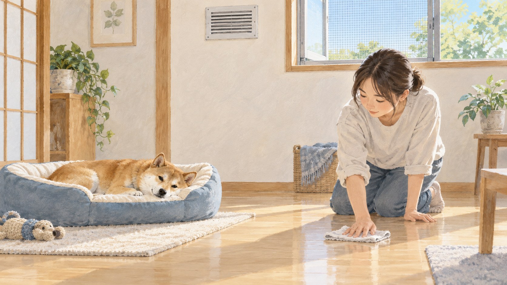 犬と暮らす部屋の換気とにおい対策|設備・窓・清掃の確認